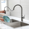 2021 Luxury UPC Brass Gun Metal Grey Fregad Taps Tire del grifo de la cocina con rociador.